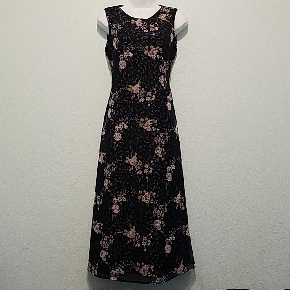 Impressions Workshop Blue S Sleeveless Maxi Dress